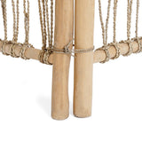 Natural seagrass and teak room divider