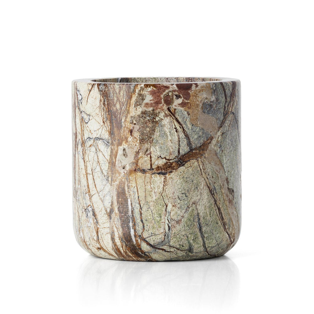Green marble planter