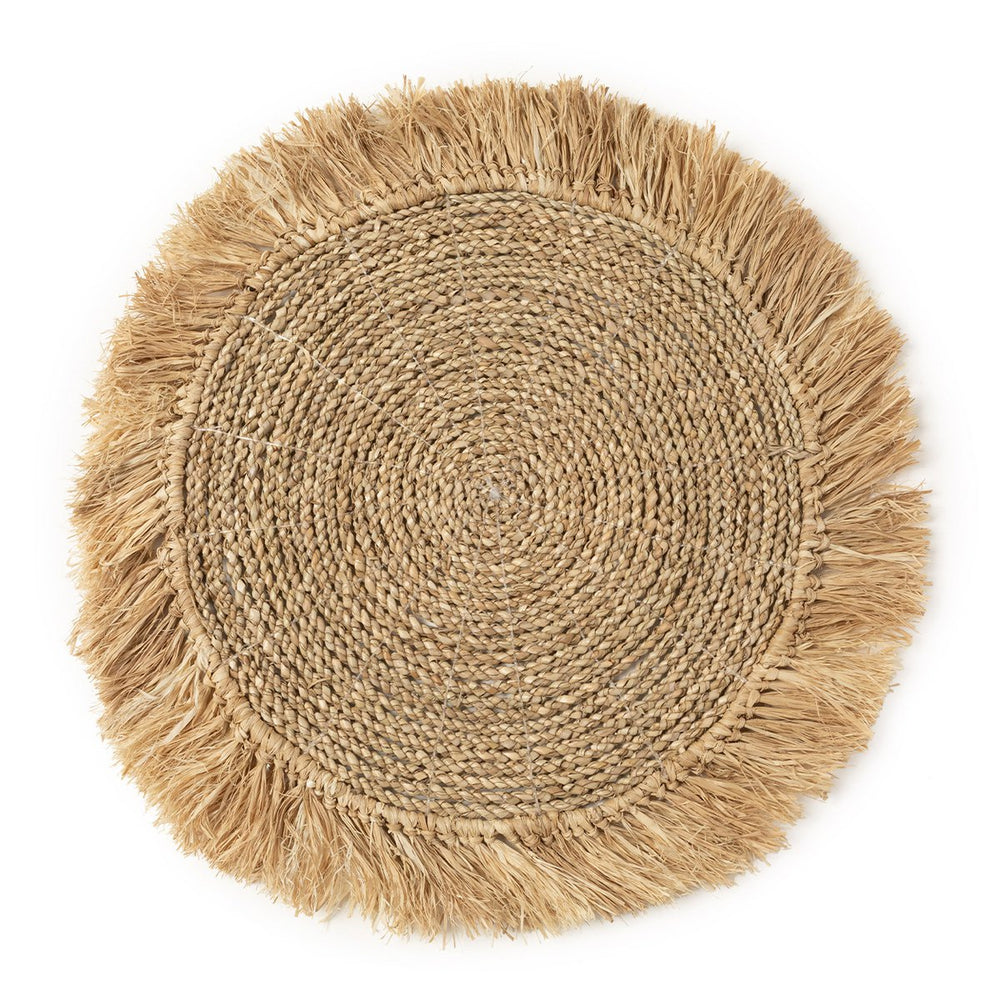 Natural seagrass raffia woven placemat