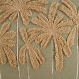 Forest green cotton cushion cover