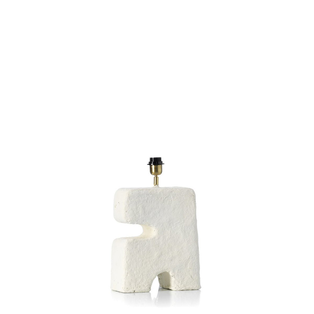 White papier-mâché table lamp