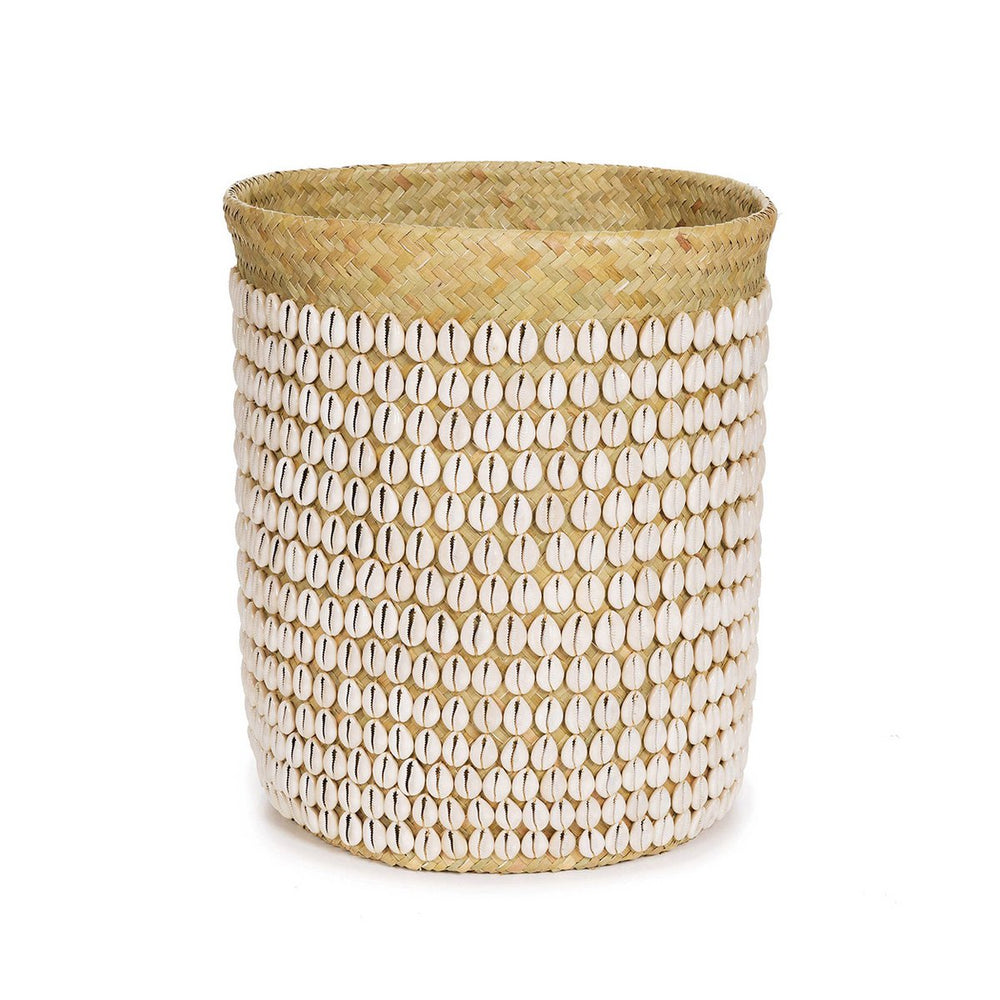 Pandan basket with shell embellishments