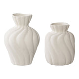 White ceramic vase set