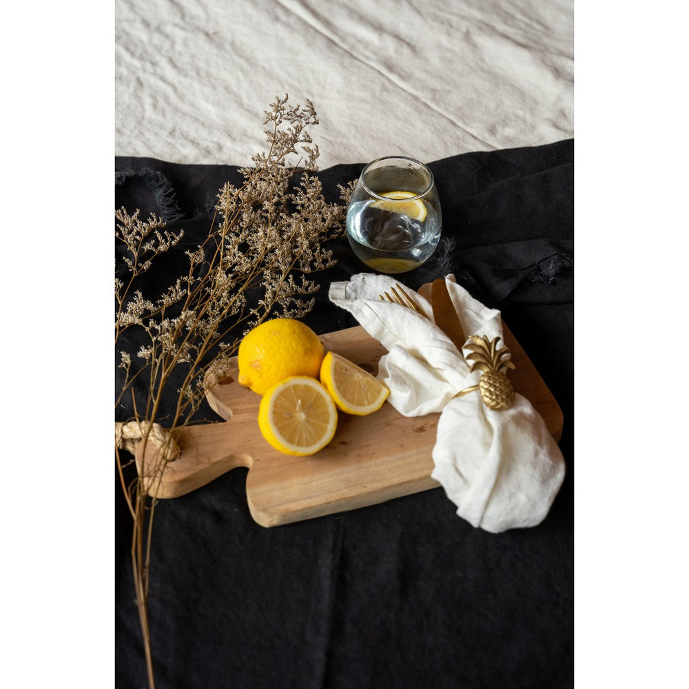 White woven linen napkin