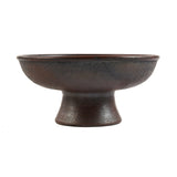 Terracotta fruit bowl on pedestal base