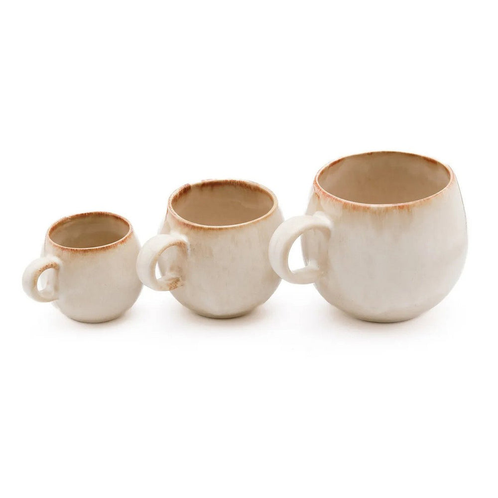 Beige stoneware espresso cup