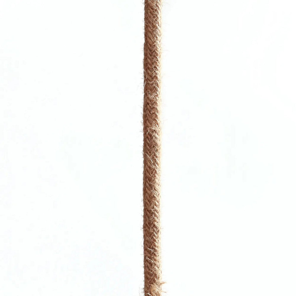 Natural black jute-wrapped ceiling lamp cable fitting