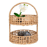 Brown paper tray with metal detailing