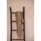 Black solid teak wood ladder