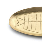 Gold brass fish-shaped tray