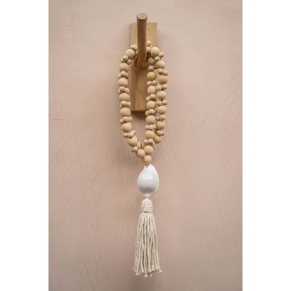 Natural teak wood coat hook