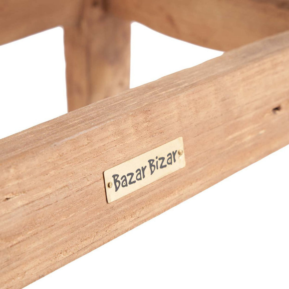 Natural wooden rustic stool