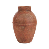 Terracotta ceramic amphora vase