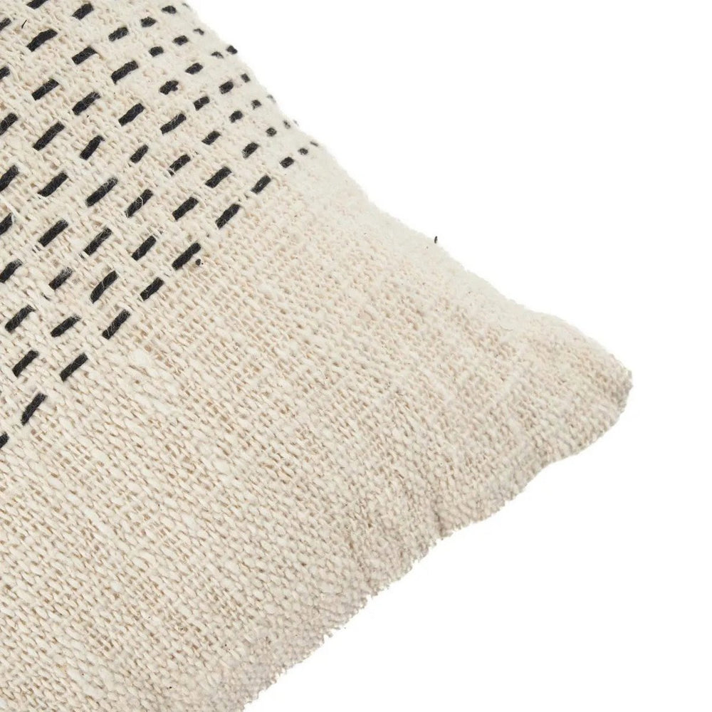Natural black cotton cushion cover