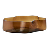 Smoked brown glass tray