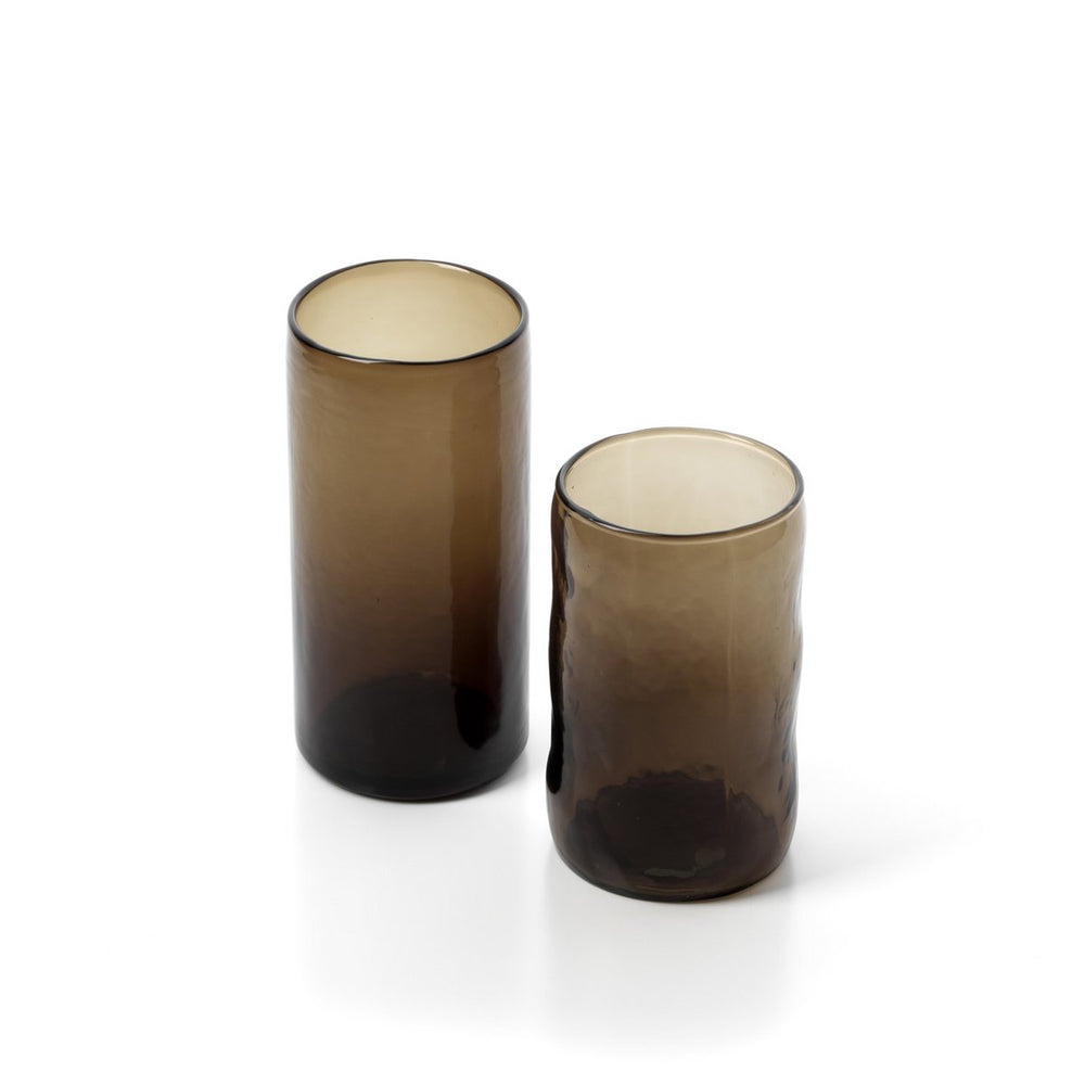 Charcoal handcrafted glass tumbler