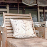 Black embroidered cotton cushion cover