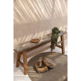 Natural teak wood incense holder